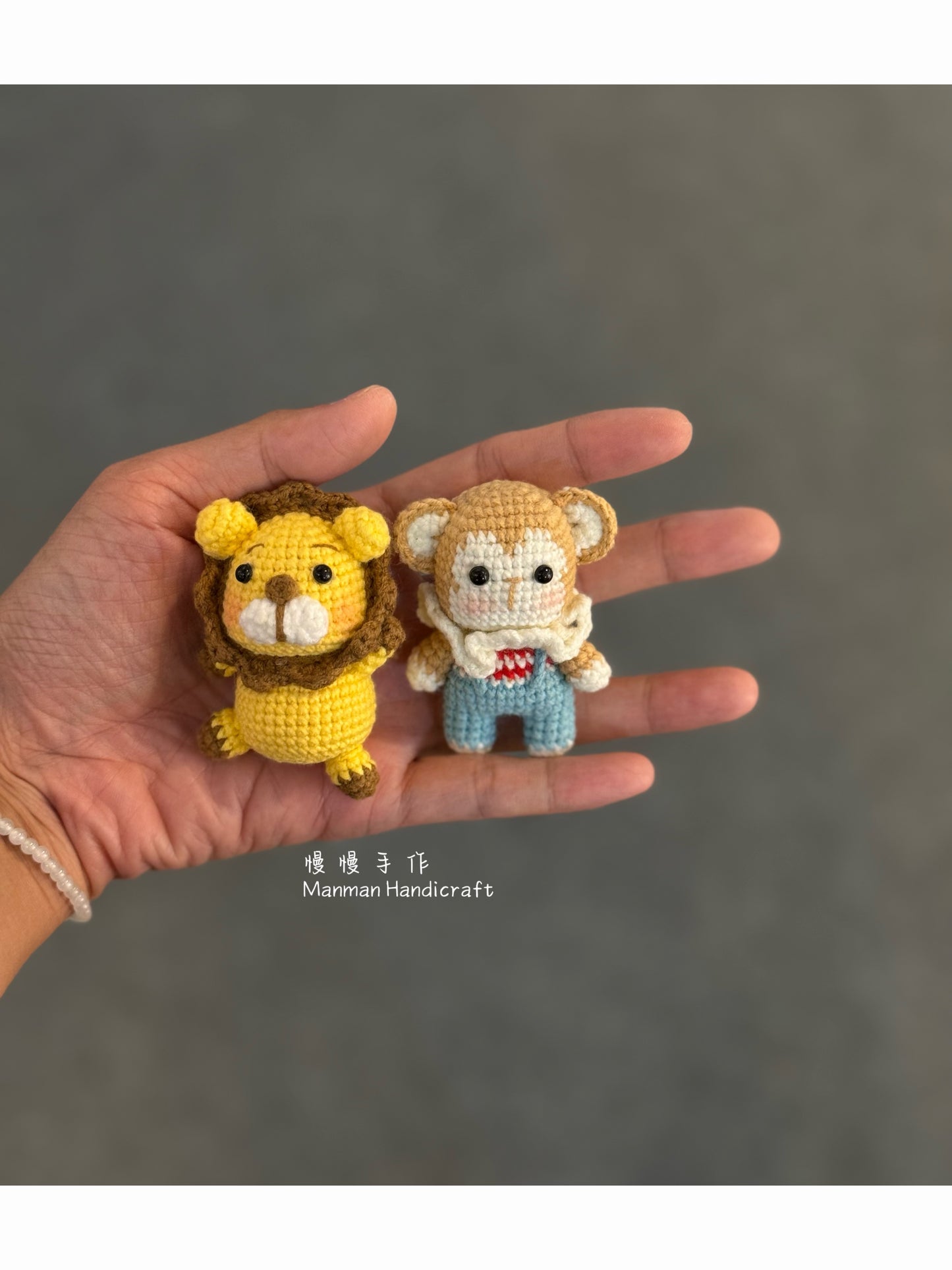 Mini Handmade Crocheted Animal Dolls