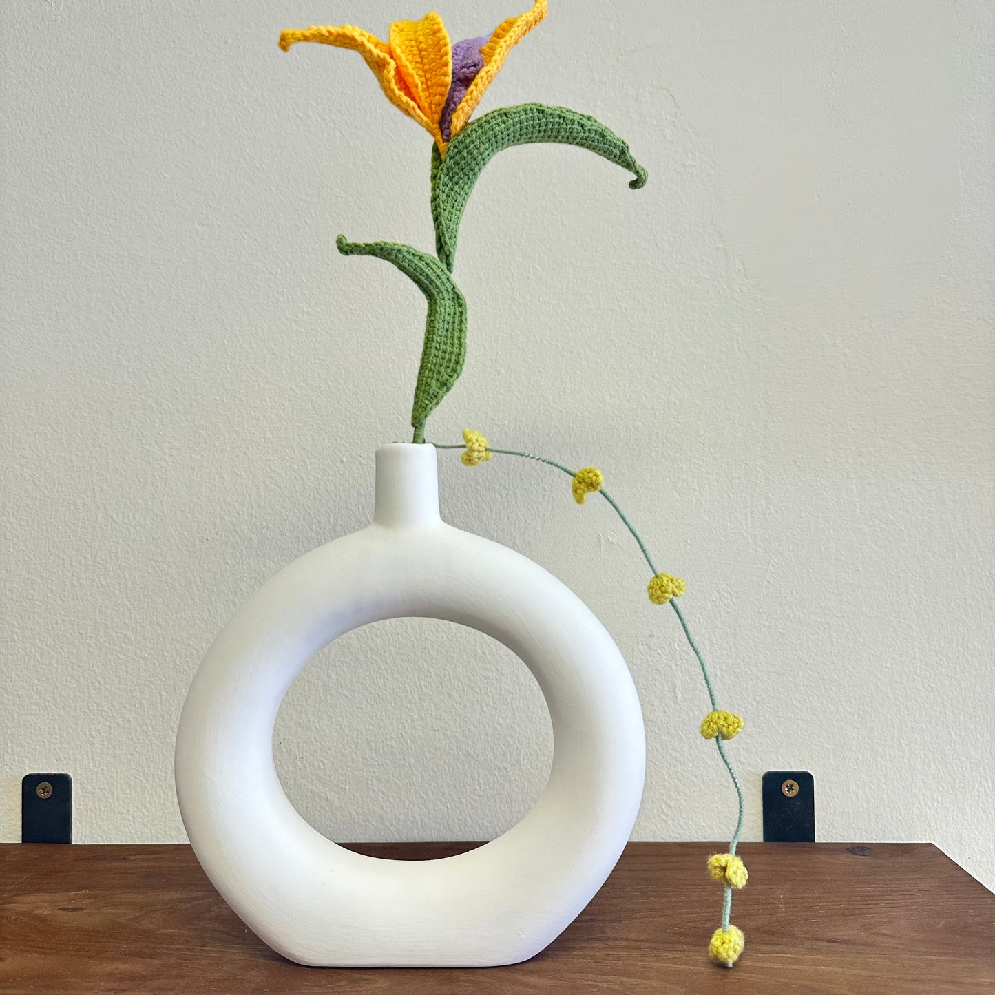 Elegant Handmade Crochet Flower Arrangement