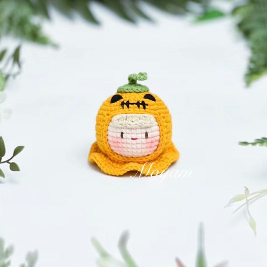 Crochet little pumpkin doll