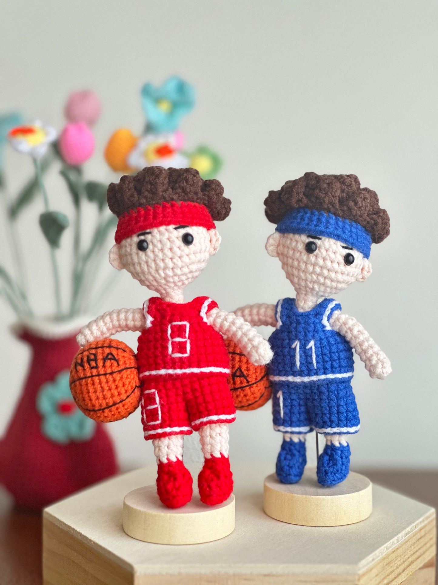 Handmade Crochet Basketball Player Figures