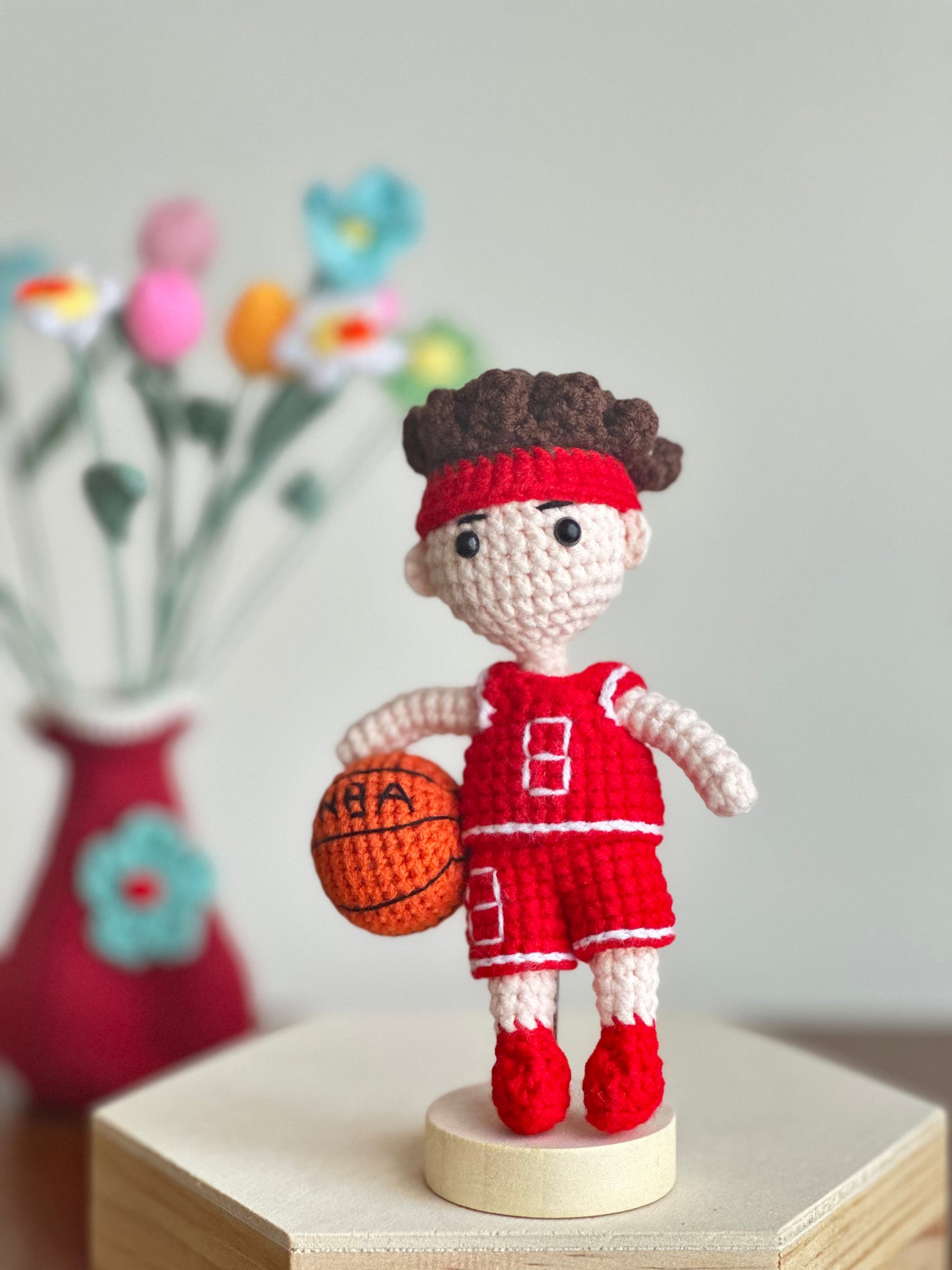 Handmade Crochet Basketball Player Figures