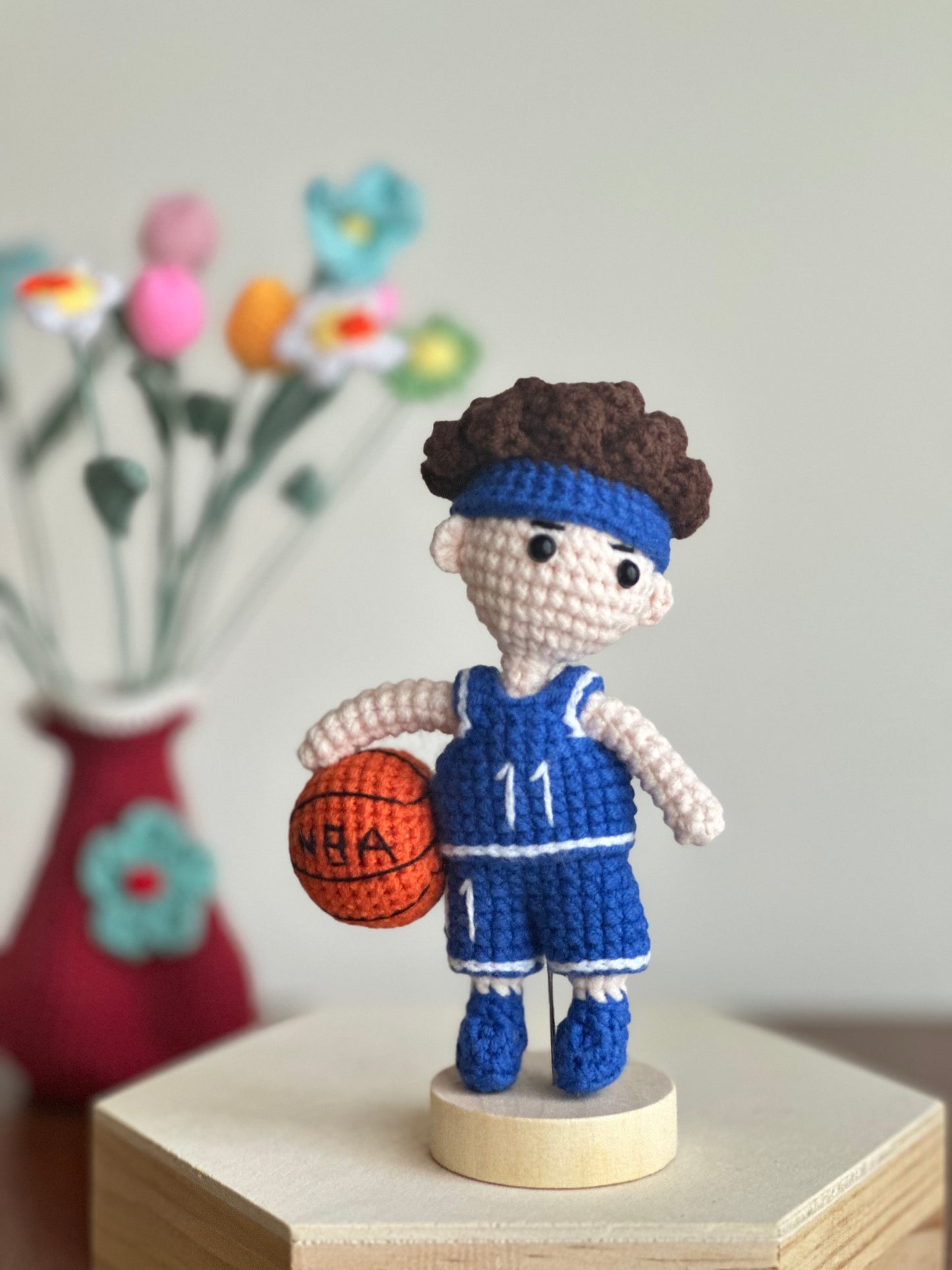 Handmade Crochet Basketball Player Figures