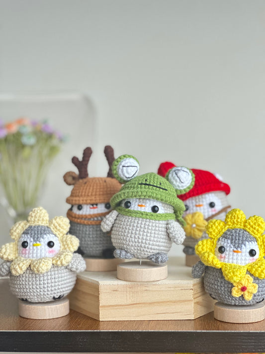 Handmade Crochet Penguin Friends Collection