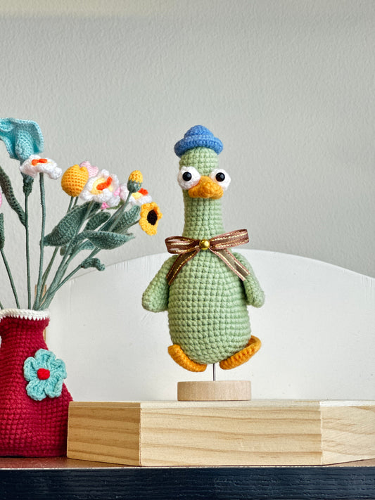 Crochet Duck with Hat Figure