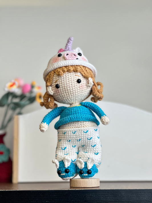 Crochet Child with Unicorn Hat