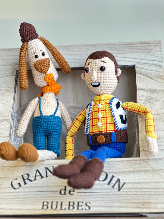 Woody and Slinky Dog Crochet Duo