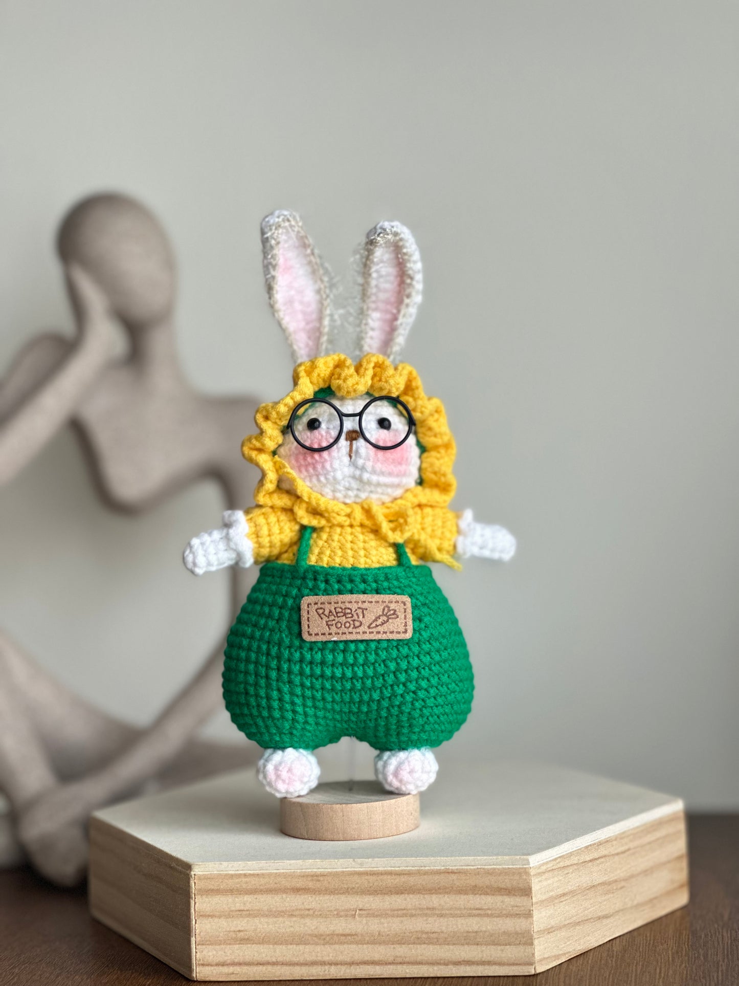 Handmade Crochet Bunny Dolls – Whimsical Animal Friends in Colorful Outfits