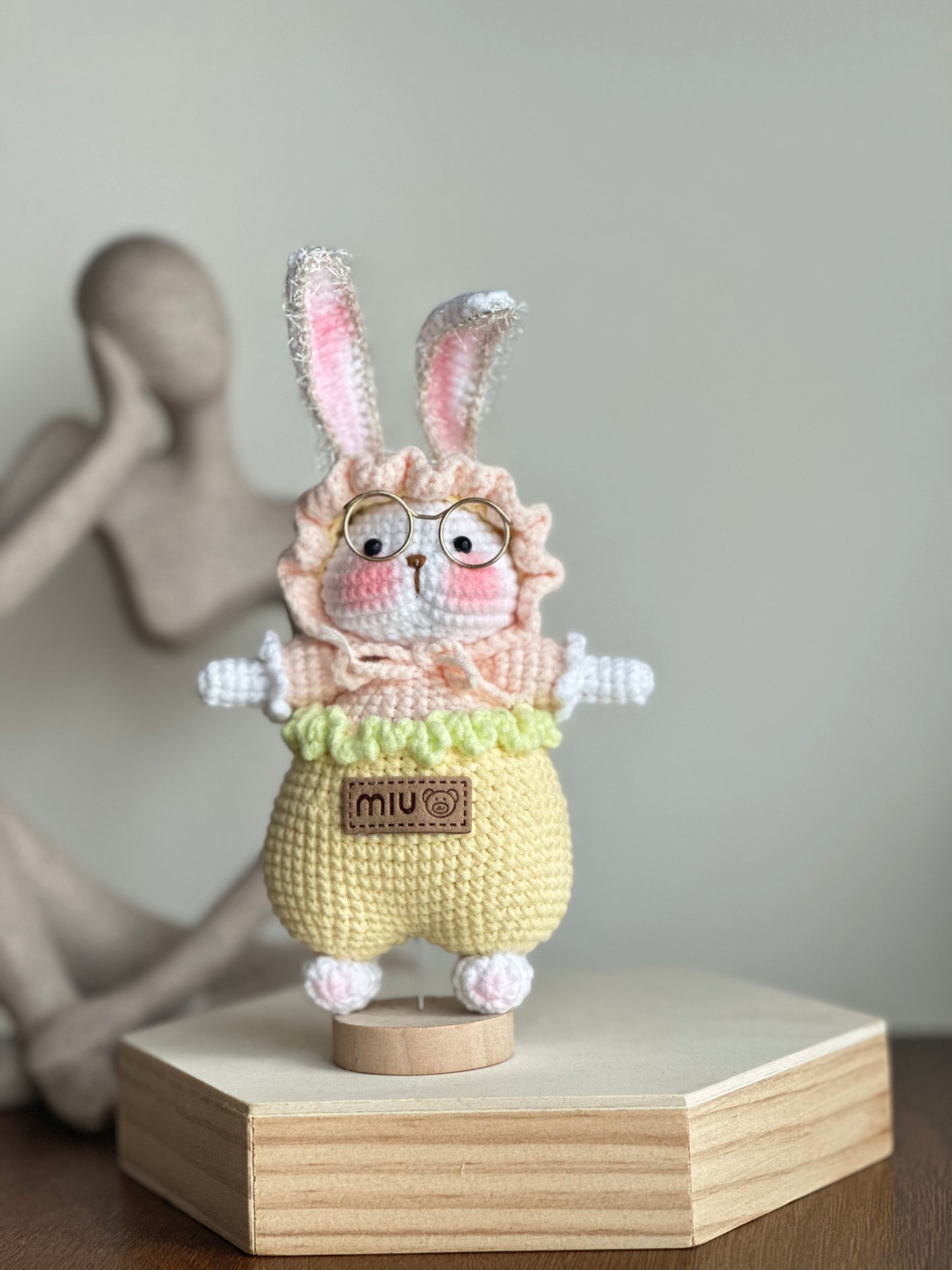 Handmade Crochet Bunny Dolls – Whimsical Animal Friends in Colorful Outfits