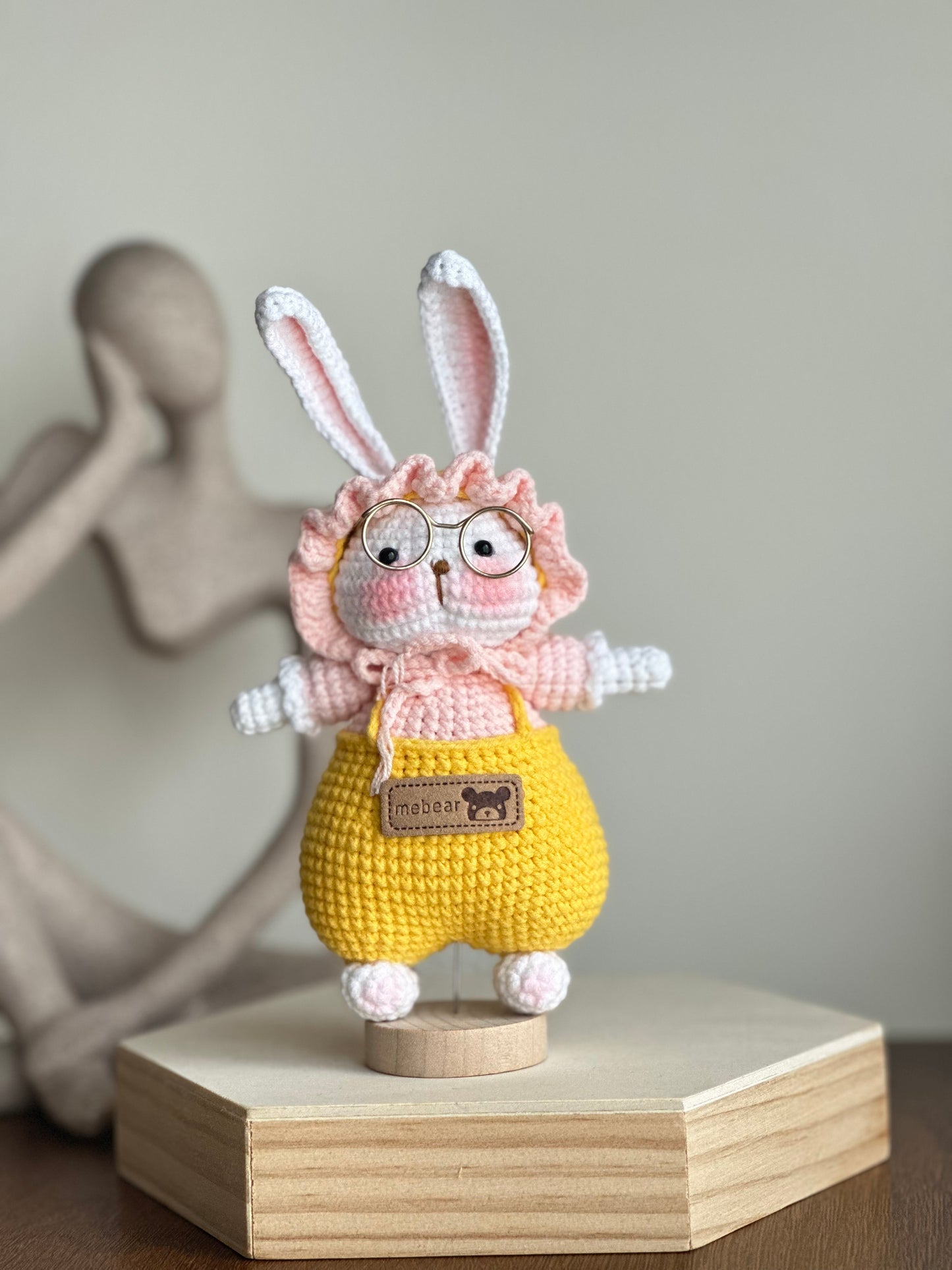 Handmade Crochet Bunny Dolls – Whimsical Animal Friends in Colorful Outfits